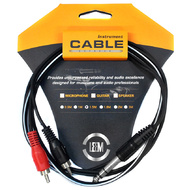 Leem 5ft Y-Cable (1/4" Straight TRS - 2 x RCA Plugs)