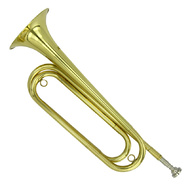 AXL Brass Bugle in Clear Lacquered Finish