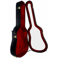 FZONE Wooden Acoustic Guitar Case in Black with Transparent Acrylic Top