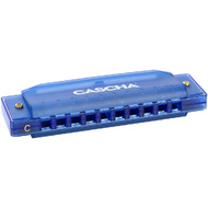 Cascha Fun Series 10-Hole Diatonic Harmonica in Transparent Blue