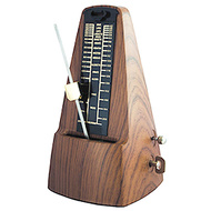 Cherry Metronome with Metal Mechanism & Bell in Light Walnut Plastic Casing