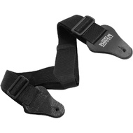 Fort Bryan 2" Poly Pro Black Guitar Strap with Leather ends