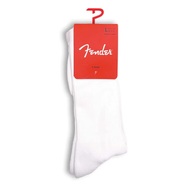 Perris Licensed FENDER "Classic" Large Crew Socks in White (3-Pair)