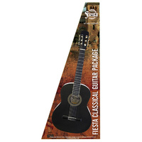 Aria Fiesta 3/4-Size Classical/Nylon String Guitar Pack in Black