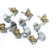 GT Acoustic/Electric Guitar Open Geared Tuning Machines in Chrome Finish (3+3)