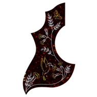 GT Left-Handed Acoustic Guitar Pickguard in Shell with Hummingbird Design (Pk-1)
