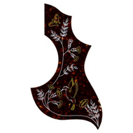 GT Acoustic Guitar Pickguard in Shell with Hummingbird Design (Pk-1)