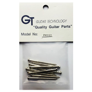GT Wood Screws with Round Head in Chrome Finish - 2.45mm x 34.9mm (Pk-10)