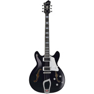 Hagstrom Super Viking Semi-Hollow Electric Guitar in Black Gloss