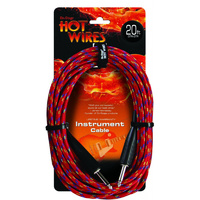 Hot Wires 20ft Braided Instrument Cable (1/4" Straight Plug - 1/4" Straight Plug)