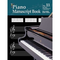 Progressive Manuscript Book 11 Stapled. 48-Pages/Piano Staves/Chord Boxes 