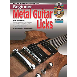 Progressive Beginner Metal Guitar Licks Book/CD/DVD