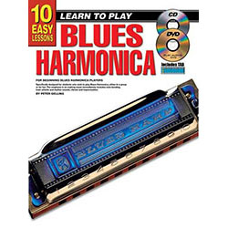 10 Easy Lessons Learn To Play Blues Harmonica Book/CD/DVD