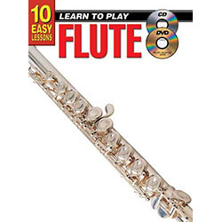 10 Easy Lessons Learn To Play Flute Book/CD/DVD