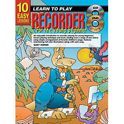 10 Easy Lessons Learn To Play Recorder for The Young Beginner Book/CD/DVD