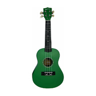 Kealoha Wooden Coloured Series Concert Ukulele with Bag in Green Satin Finish