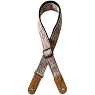 Kealoha 1.5" Embroidered Ukulele Strap in Mexican Aztec Pattern V3 with Brown Ends