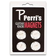 Perris White Guitar Knob Fridge Magnets (4-Pack)