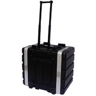 MBT ABS 6-Unit Rack Case with Wheels in Black