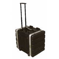 MBT ABS 8-Unit Rack Case with Wheels in Black