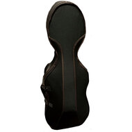 MBT 1/4 Size Hard-Foam Cello Case with Wheels in Black/Brown