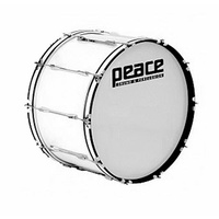 Peace 10-Lug Marching Bass Drum in White (22 x 10")