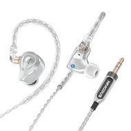 NF ACOUS NM25 Professional Series Full Metal In-Ear Monitor Earphones in Silver