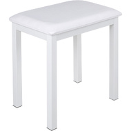 NU-X Metal Keyboard/Piano Bench with Vinyl Padded Top in White Finish