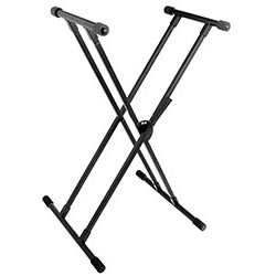 On Stage Pro QuikSqueeze Double X-Braced Keyboard Stand