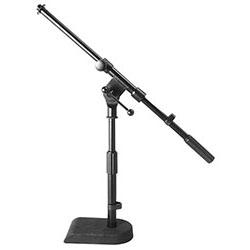 On Stage Low Profile Boom Mic Stand with Weighted Base