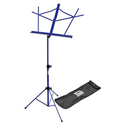 On Stage Compact Sheet Music Stand in Blue with Bag