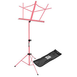 On Stage Compact Sheet Music Stand in Pink with Bag