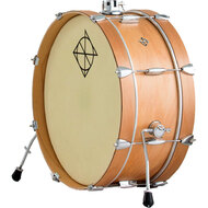Dixon Little Roomer Series Bass Drum in Satin Natural Lacquer Finish - 20 x 7"