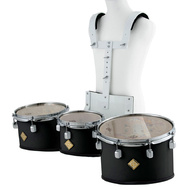 Marching Tenor Drum Trio Set in Black with Carrier
