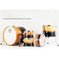 Dixon Fuse Maple 522 Series 5-Pce Drum Kit in Natural to Black Fade Gloss