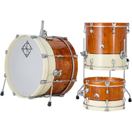 Dixon Little Roomer Select 3-Pce Drum Kit in Brown Natural/Pearl White Finish