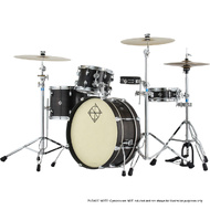 Dixon Little Roomer Series 5-Pce Drum Kit in Black Coal Finish