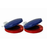 Percussion Plus Plastic Castanets in Blue/Red (1-Pair)
