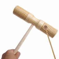 Percussion Plus 2-Tone Wooden Agogo with Beater