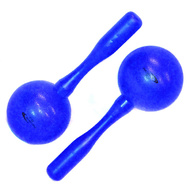Percussion Plus Round Head Plastic Maracas in Blue