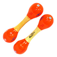 Percussion Plus Double-ended Wooden Maracas in Orange & Natural