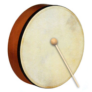 Percussion Plus 10" Handheld Frame Drum with Wooden Beater