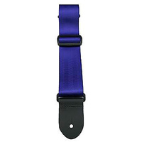 Perris 2" Purple Seatbelt Style Guitar Strap with Leather ends