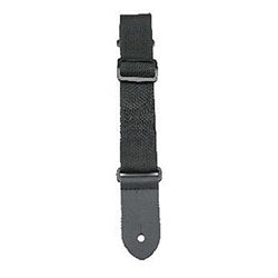 Perris 1.5" Nylon Ukulele Strap in Black with Leather ends
