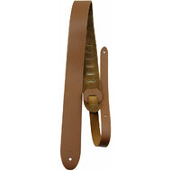 Perris 2" Basic Tan Leather Guitar Strap with Leather ends