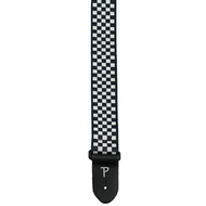 Perris 2" Polyester White/Black Checkered Guitar Strap 