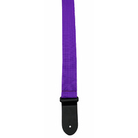 Perris 2" Poly Pro Guitar Strap in Purple with Black Leather ends