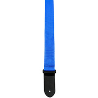 Perris 2" Poly Pro Guitar Strap in Blue with Black Leather ends