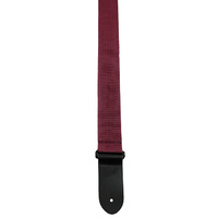 Perris 2" Poly Pro Guitar Strap in Plum with Black Leather ends