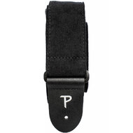 Perris 2" Corduroy Guitar Strap in Black with Black Leather ends